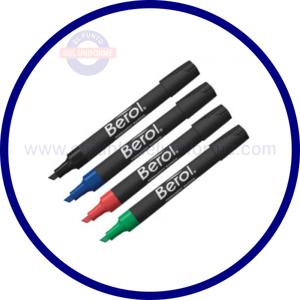 MARCADOR PERMAMENTE BEROL X 4