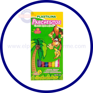 PLASTILINA PARCHESITOS LARGA X 9