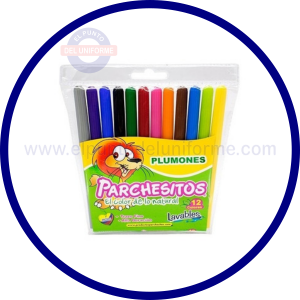 PLUMONES PARCHESITOS X 12